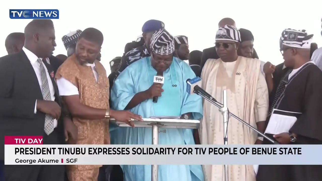 President Tinubu Expresses Solidarity With Tiv People of Benue State