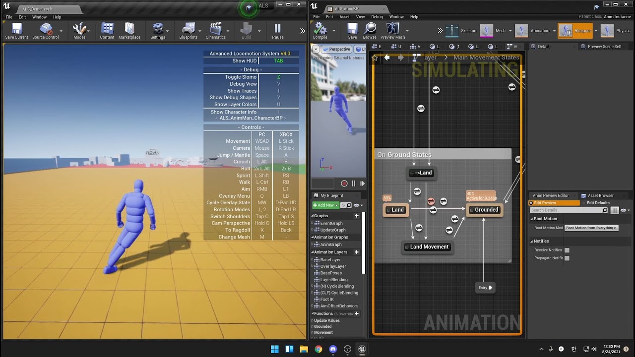 UE4 ALS In Depth #1 - Fixing Landing Foot Locking Issue