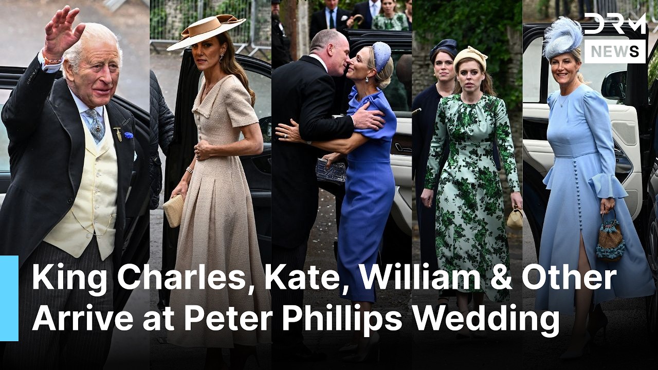 FULL ARRIVAL: Kate, Prince William & Other Royals Arrive at Peter Phillips Wedding in Kemble | AC1B