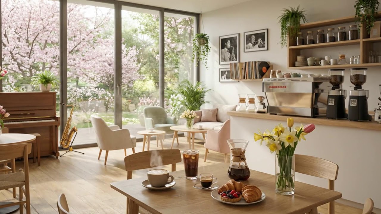 穏やかな春のカフェハーモニー 🌸☕ ソフトな音色