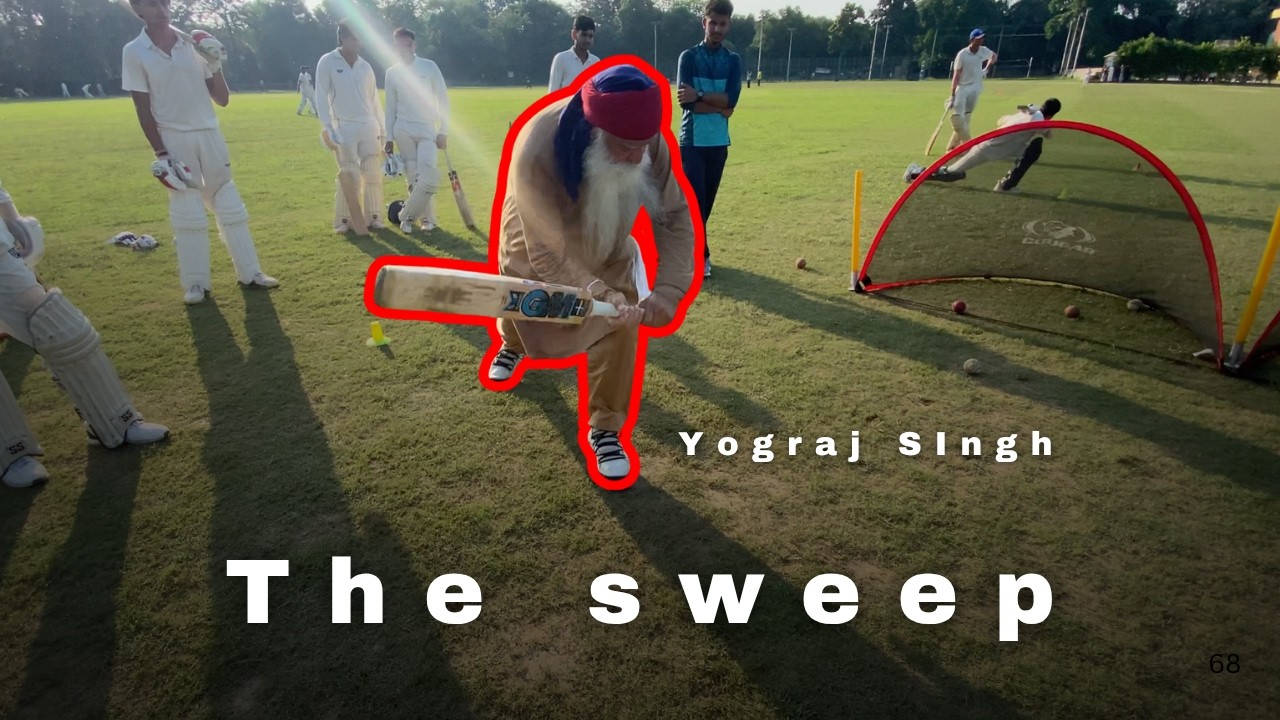 Yograj singh - How to play sweep shot - Easy