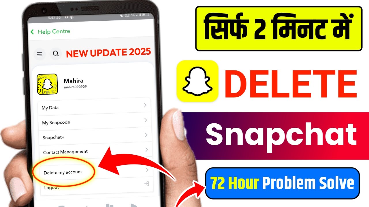 How To Delete Snapchat Account Permanently 72 hours problem | Snapchat Account Kaise Delete Kare 😱🔥