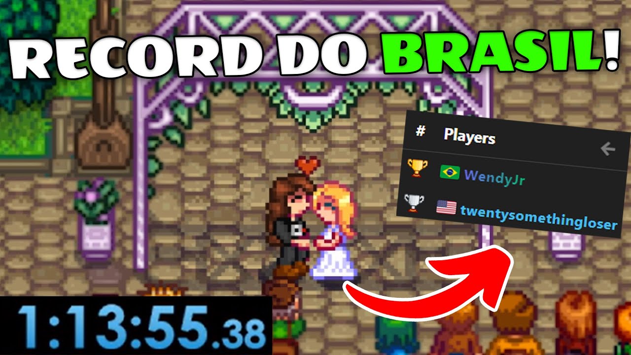 Eu consegui um RECORD MUNDIAL de Stardew Valley! | Speedrun Casamento Haley