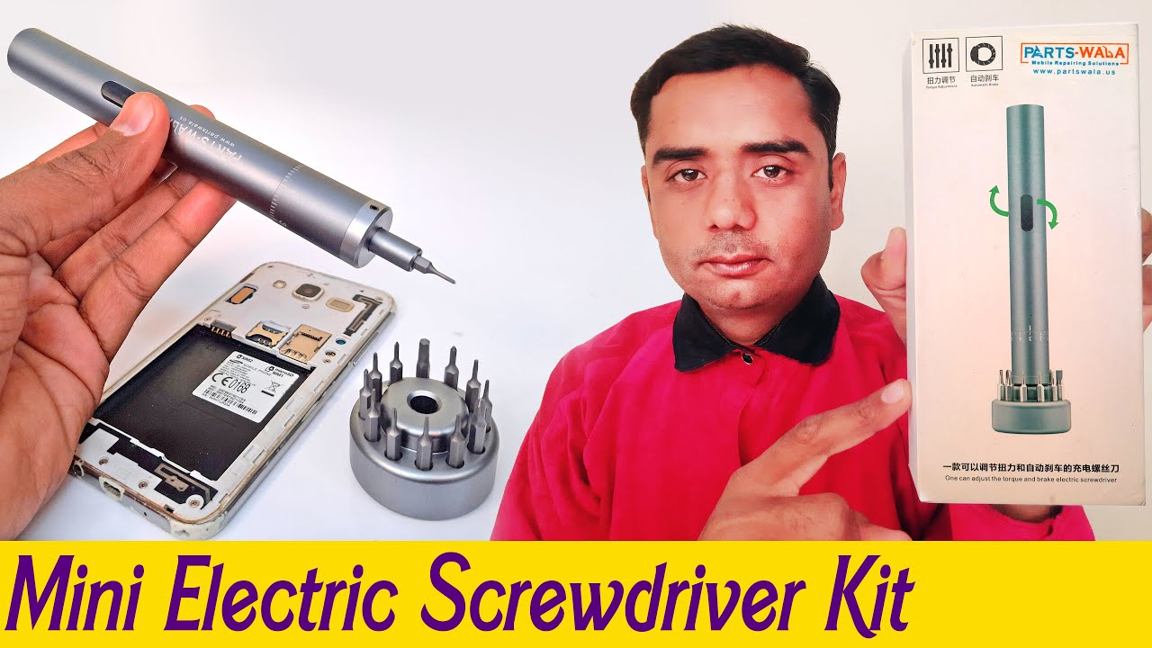 Mini Electric Screwdriver Kit for mobile phone opening repairing review in Urdu Hindi