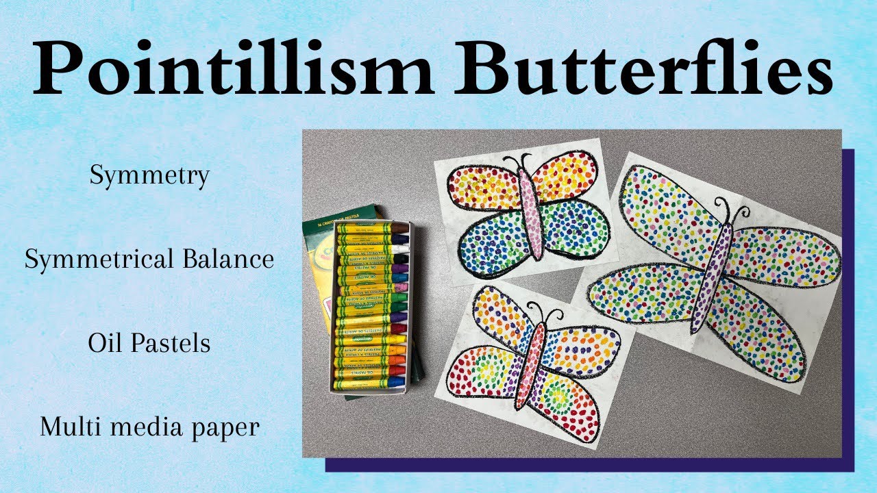 Pointillism Butterfly Art Project 
