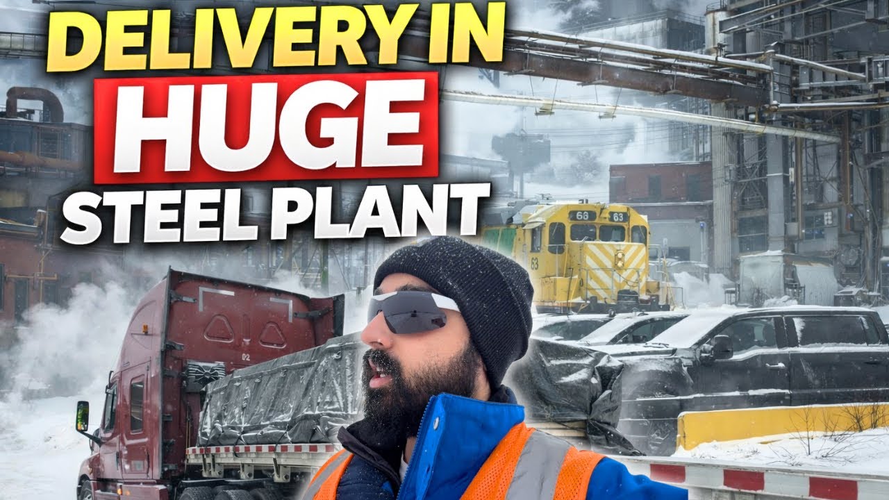 Delivery In Huge steel plant in QUEBEC CANADA 🇨🇦 || Truck vlog canada || Flatbed 