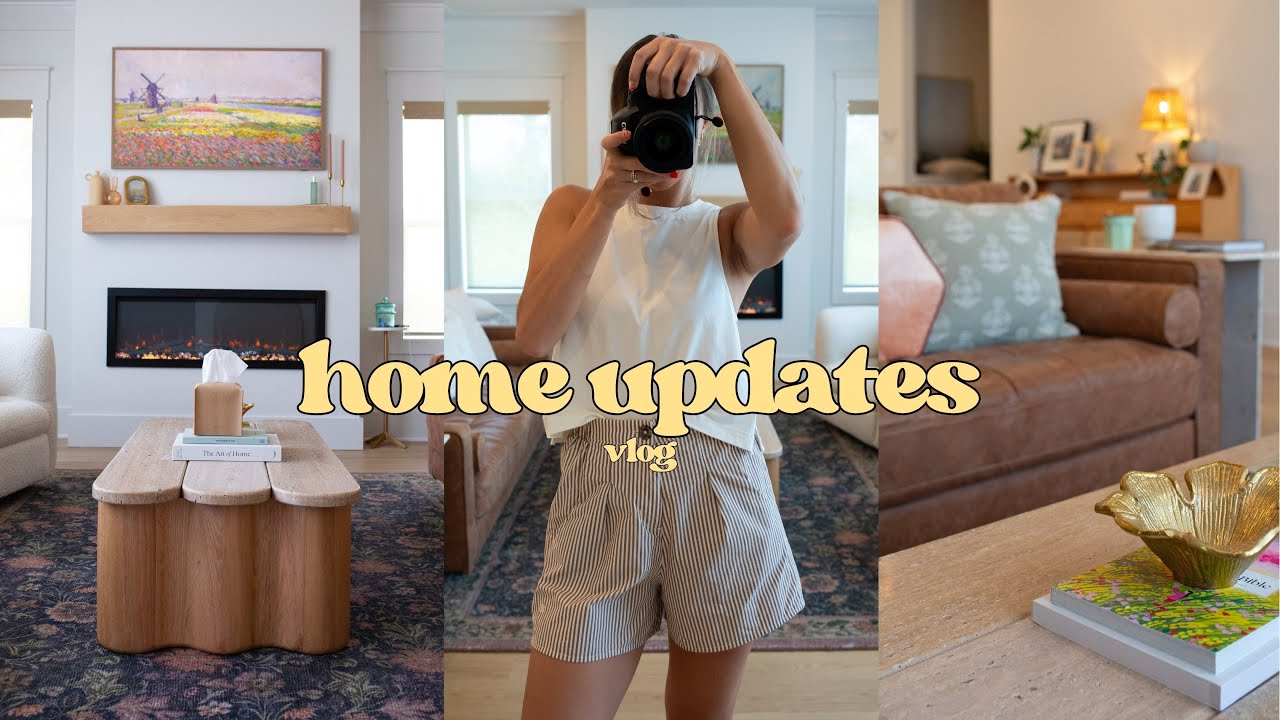 Home Decor Updates + New Cabinet Build & Colorful Rug Reveal | Cozy, Modern Vibes