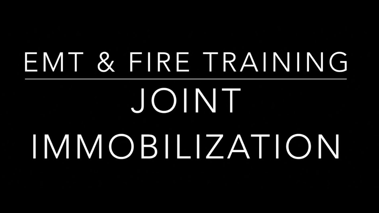 EMT & Fire Training Joint Immobilization