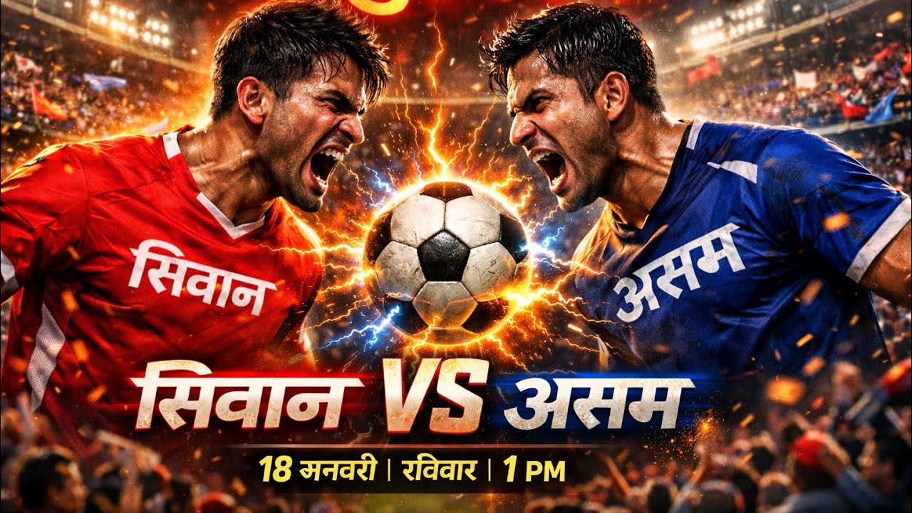 फुटबॉल महामुकाबला 2026: मझौली राज में हुआ जबरदस्त मुकाबला! असम (1-0) जीता।