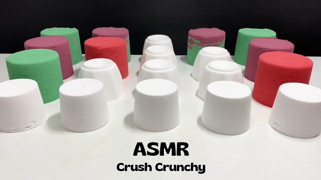 ASMR Baking Soda Crushing Crunchy Shapes #AsmrCrushCrunchy