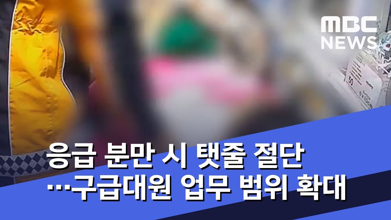 응급 분만 시 탯줄 절단&hellip;구급대원 업무 범위 확대 (2019.01.17/뉴스투데이/MBC)