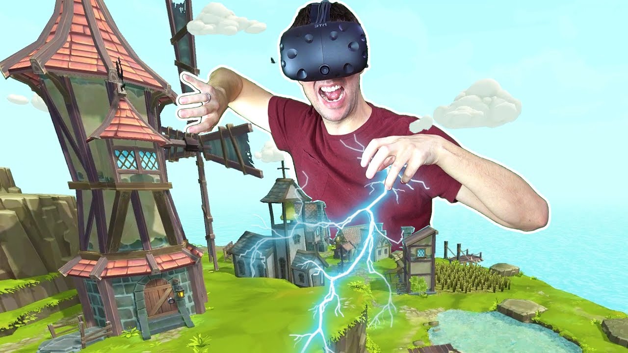 BECOMING THE ALL POWERFUL GOD OF A CIVILIZATION IN VR! - Townsmen VR HTC VIVE Gameplay