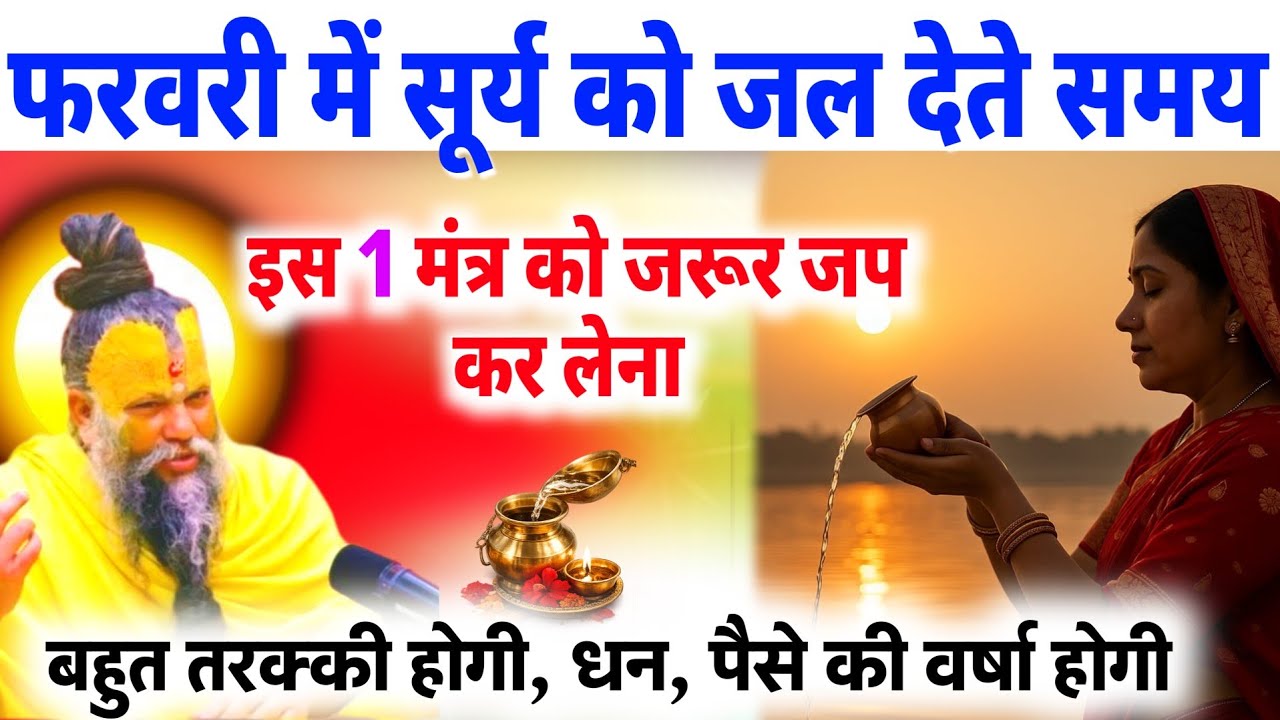 सुबह सूर्य को जल देते समय यह 1 मंत्र जप लिया तो सारी परेशानियाँ दूर हो जाएँगी