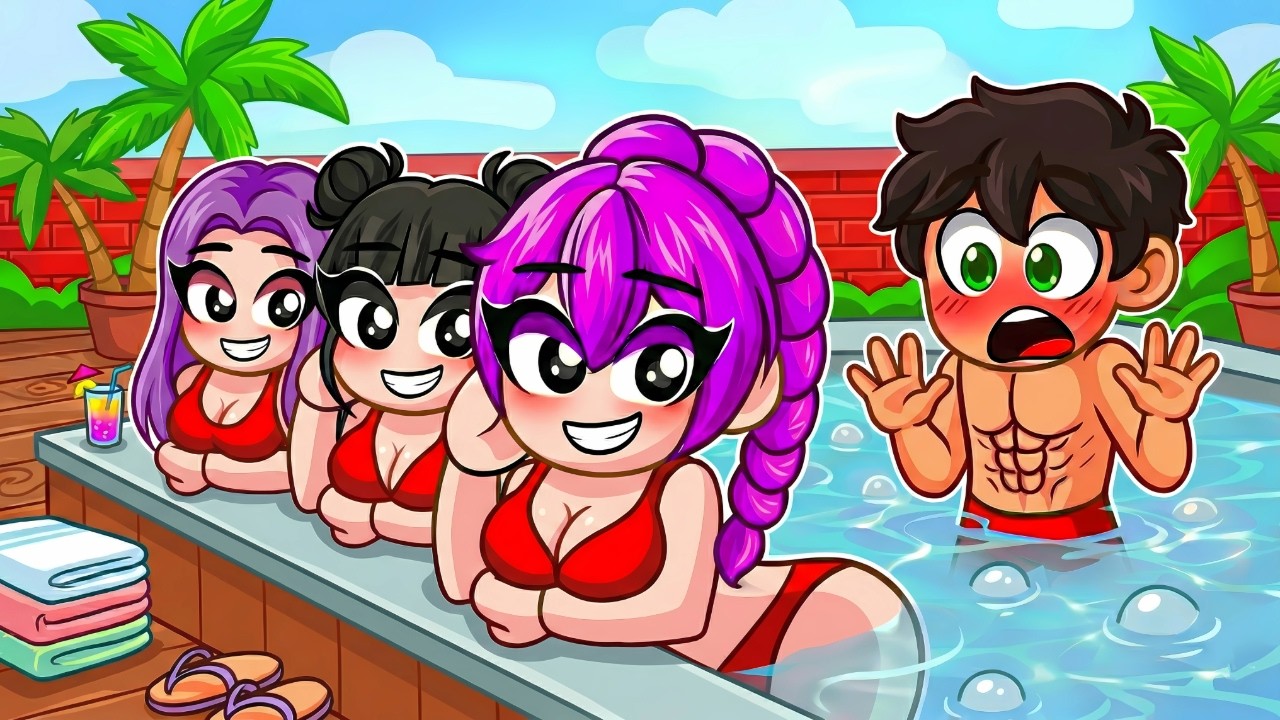 STUCK in ONE HOT TUB with HUNTRIX GIRLS...