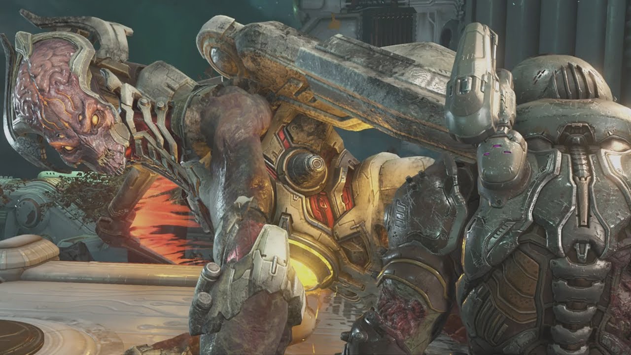 Zombie DOOM Slayer vs Khan Maykr Boss Fight (DOOM Eternal)