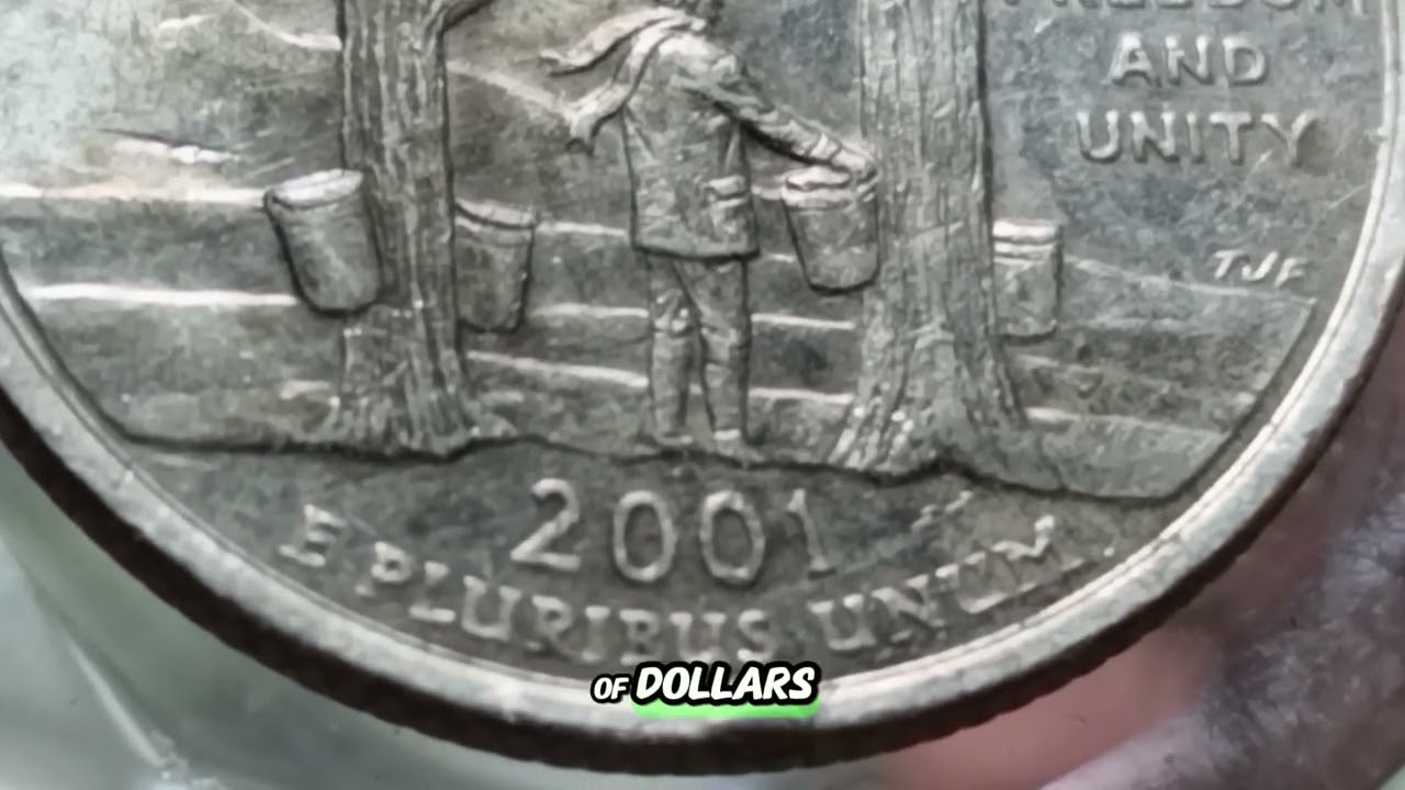 🇺🇸 2001-D Vermont Quarter Worth Up To ! 💰#2001DQuarter #VermontQuarter #RareCoins #CoinValue