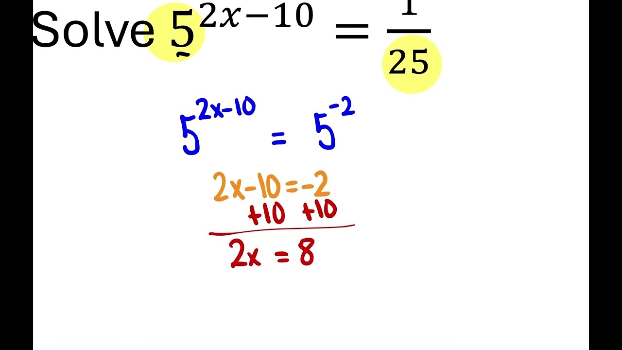 Additional Practice - Exponential Equations