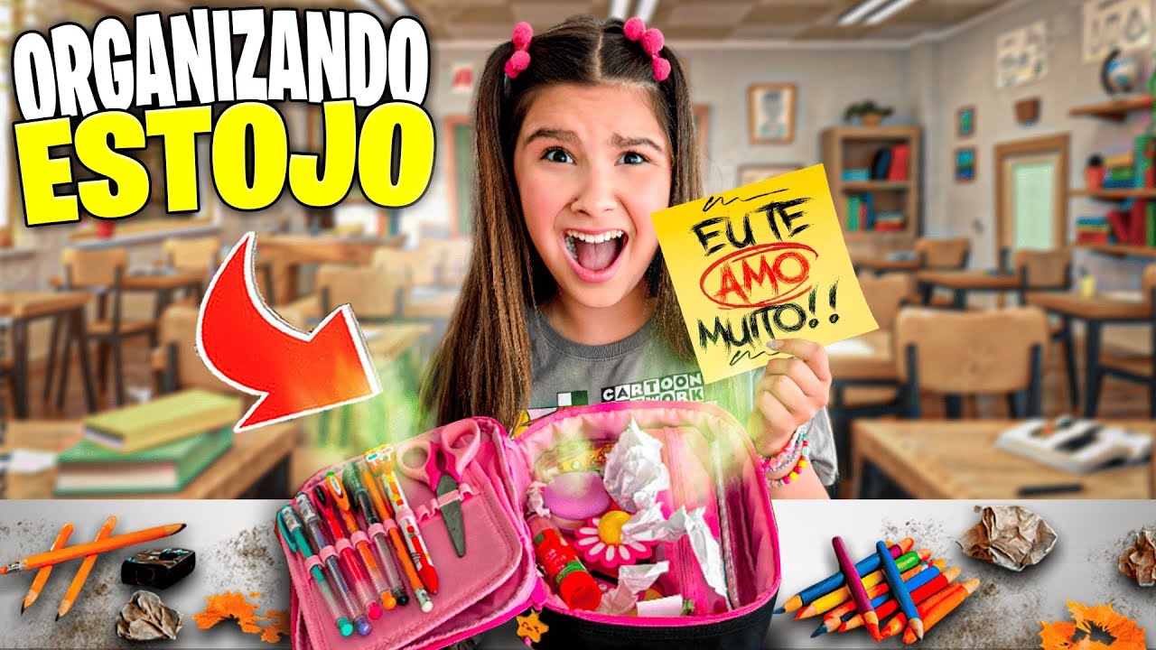 ORGANIZANDO MEU ESTOJO DA ESCOLA PARA O ÚLTIMO MÊS DE AULA *Material escolar