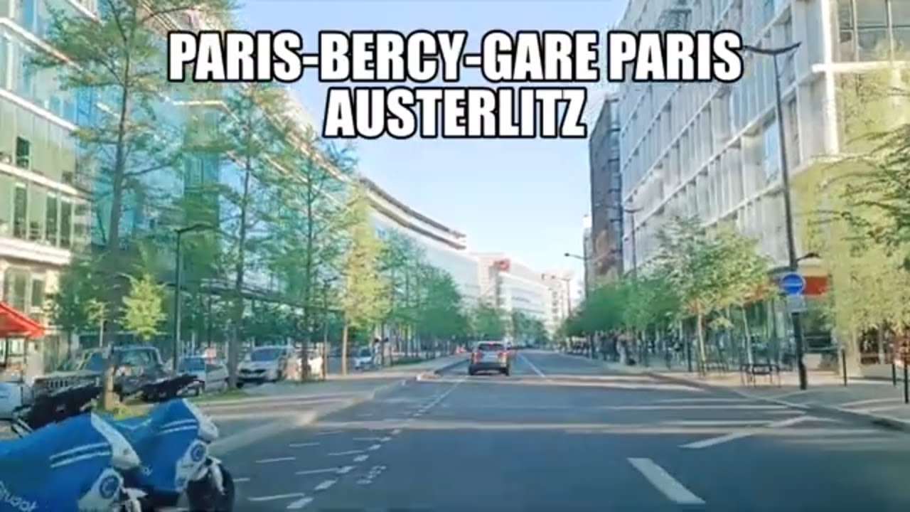 Paris-BERCY-Gare Paris Austerlitz -4K- Driving- French region