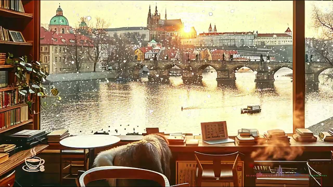 🎧 SeaCafe Prague Silent Library Jazz 10H | Джаз в тихой библиотеке Праги | Учеба, Чтение, Отдых BGM