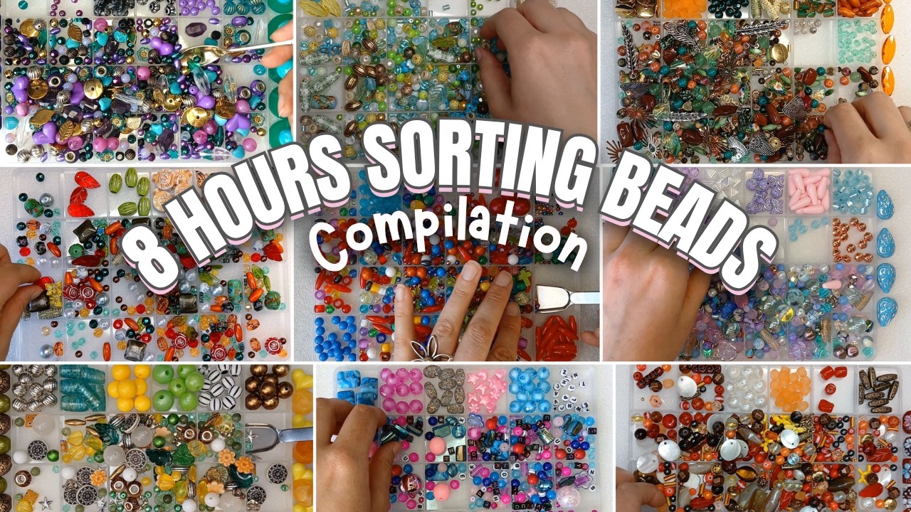 8 Hours Sorting Bead Soup Mixes into individual compartments | Sleep ASMR Sounds