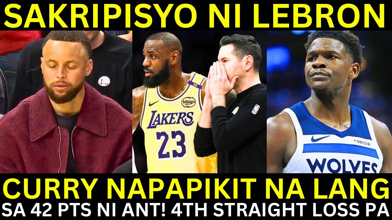 SAKRIPISYO ni Lebron PINURI ng buong Lakers | Curry DISMAYADO sa 42 Points ni Ant!