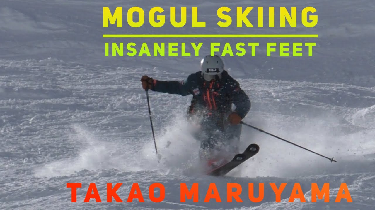 Insane foot speed mogul skiing - Takao Maruyama