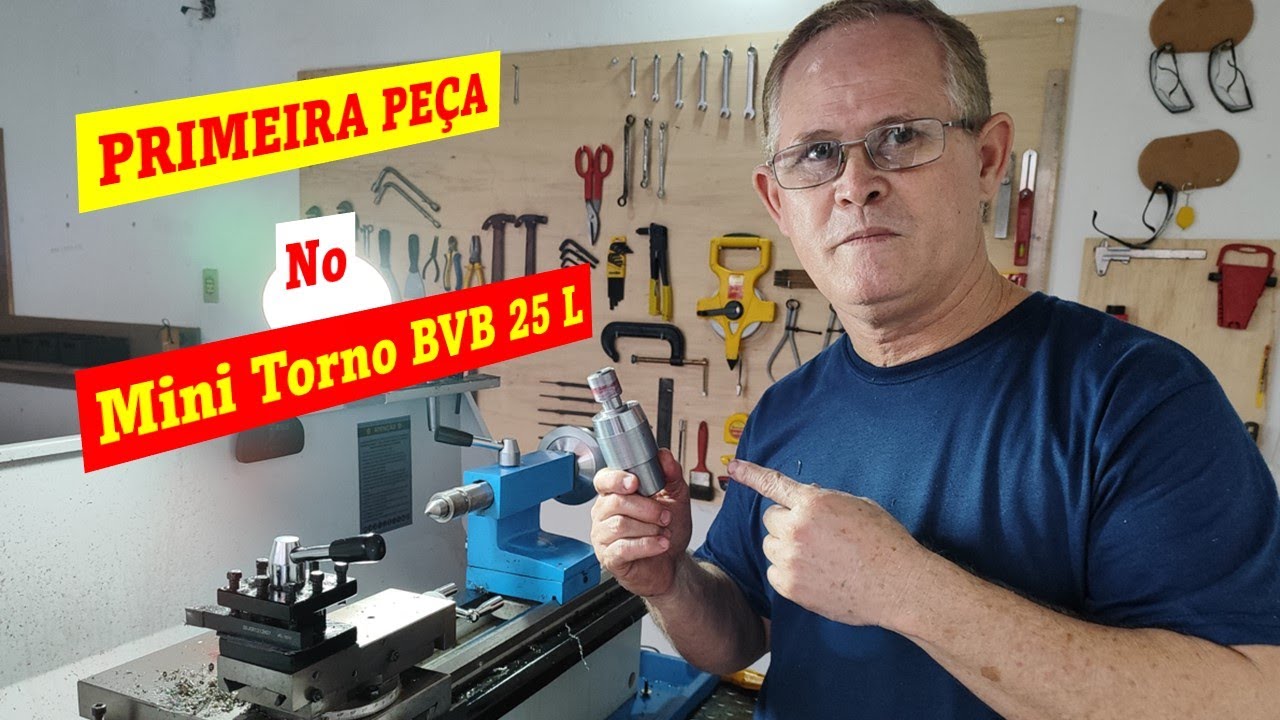 Fiz minha primeira peça no meu MINI TORNO BVB 25 L    #mundodamecanicaindustrial