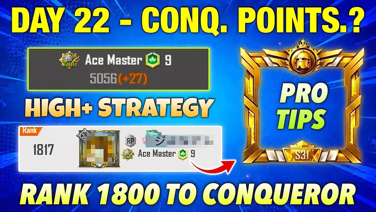 😱 Rank #1800 Ace Master to Conqueror | BGMI 4.5 Solo, Duo & Squad Rank Push Guide