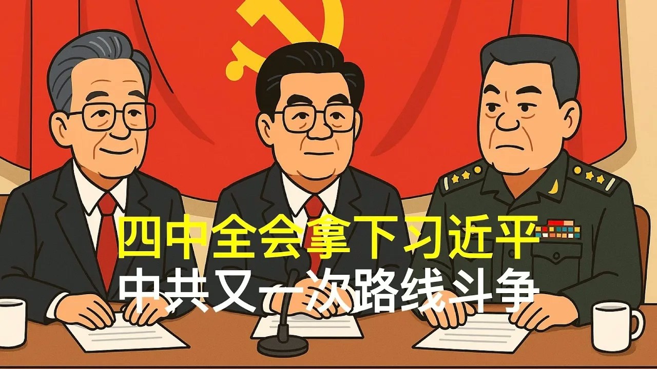 四中全会拿下习近平，中共又一次路线斗争｜胡锦涛｜温家宝｜张又侠｜刘源｜汪洋｜胡春华｜党中央决策议事协调机构