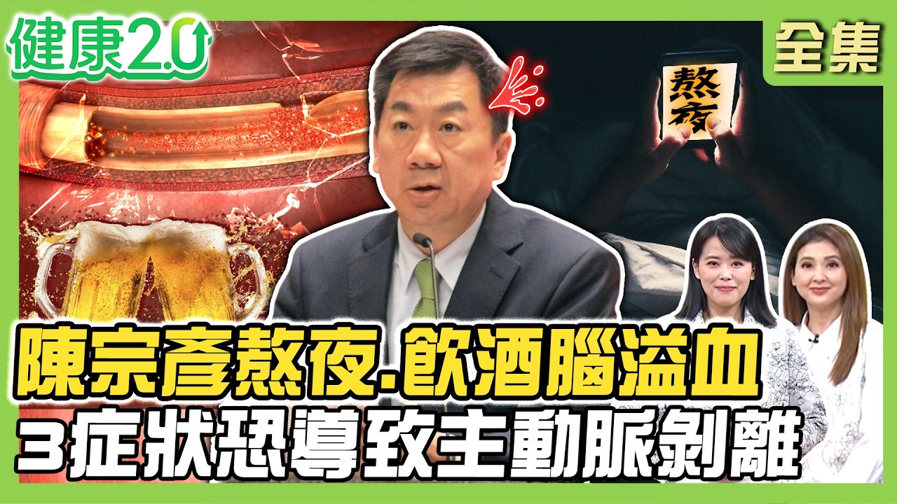 前政院發言人陳宗彥熬夜+飲酒腦溢血！2行為慎防血壓暴衝氣到中風！心梗、腸道缺血恐主動脈剝離！增血管彈性這樣做！健康2.0 20260315【完整版】#陳欣湄#韋汝#劉恆維#林謂文#沈瑞斌#葉懿昕