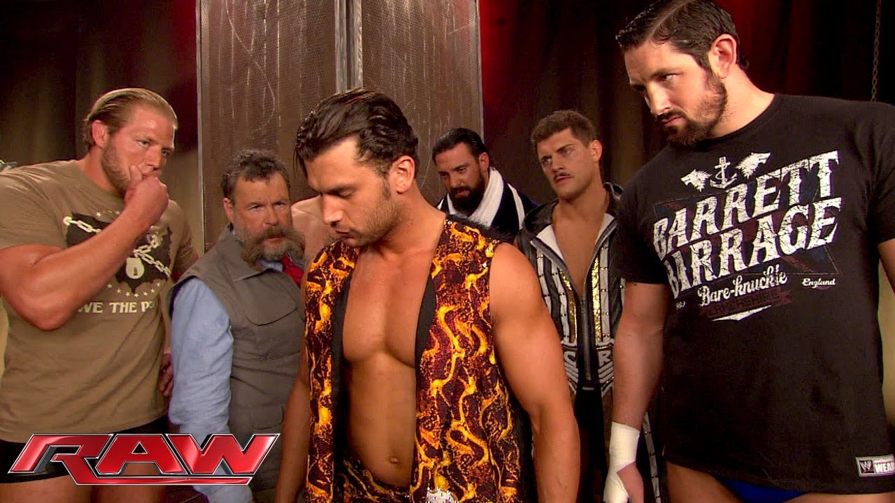 The World Title Money in the Bank Ladder Match contestants clash: Raw, July 8, 2013