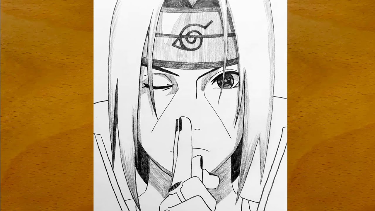 How to Draw Itachi Uchiha from Naruto | Full Step-by-Step Sketching Process
