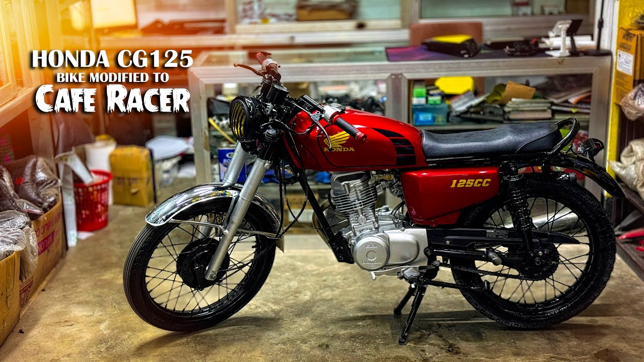 Honda Cg125 bike modification I Cg125cc bike modified into cafe racer in BD @Bike Parlour