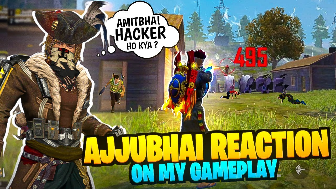 AjjuBhai Crazy Reaction On AmitBhai Gameplay || Garena Free Fire || Desi Gamers
