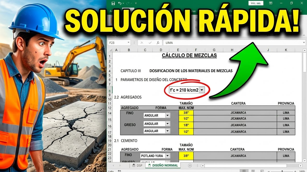 ✅ Tabla de dosificacion de concreto en excel 🚀【DESCARGAR EXCEL】