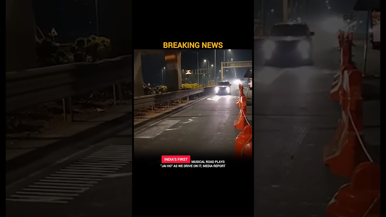 India&rsquo;s First Musical Road Plays &ldquo;Jai Ho&rdquo; as Vehicles Drive Over It #mumbai #india #musicalroad