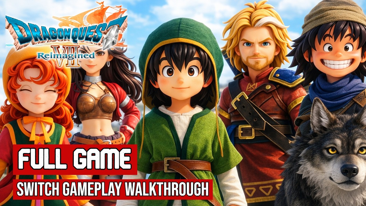 Dragon Quest 7 Reimagined Full Gameplay Walkthrough No Commentary