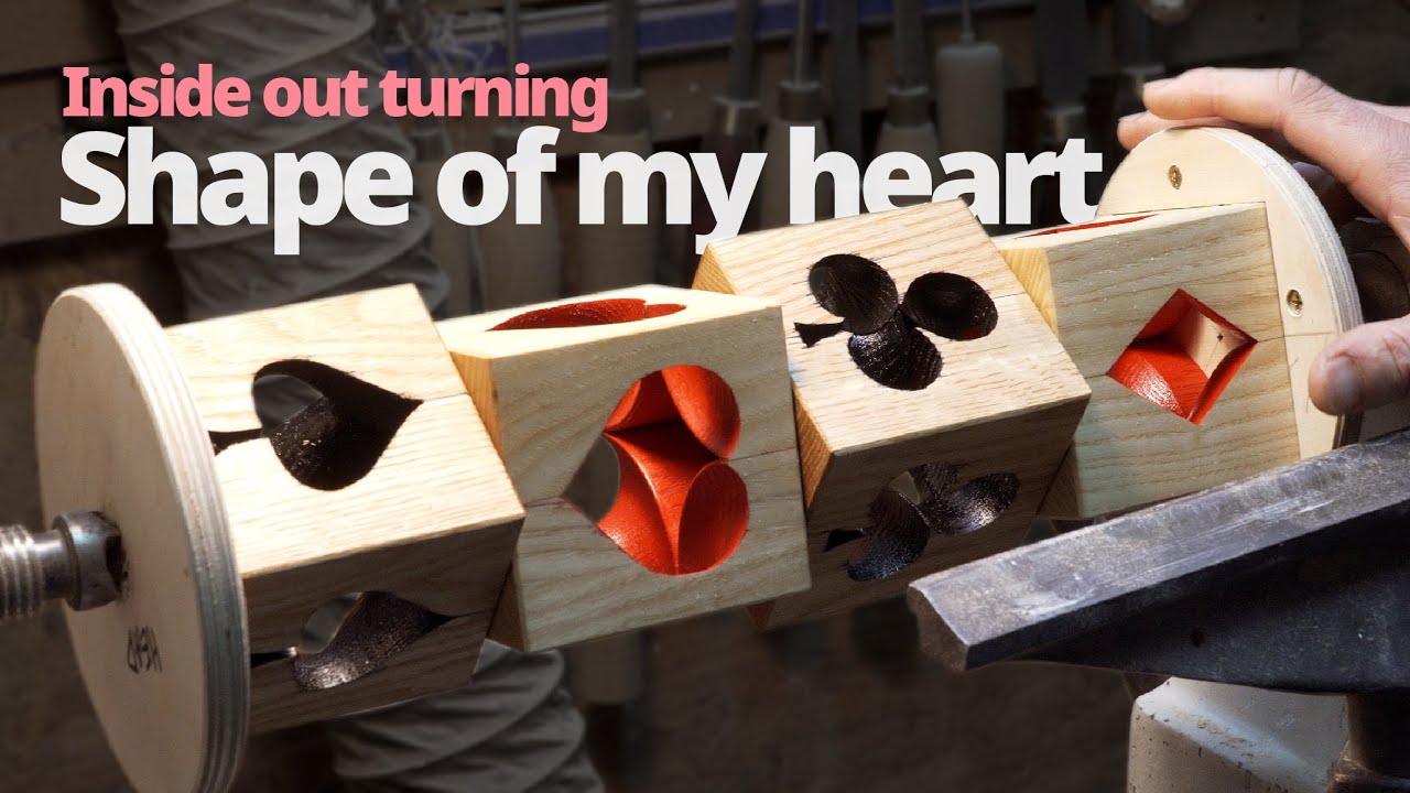 Woodturning- Shape of my heart; inside out turning