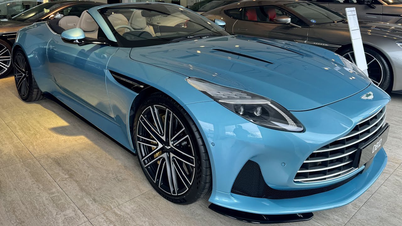 2024 Aston Martin DB12 Volante in Caribbean Blue Pearl | Interior and Exterior Review [4K] HDR