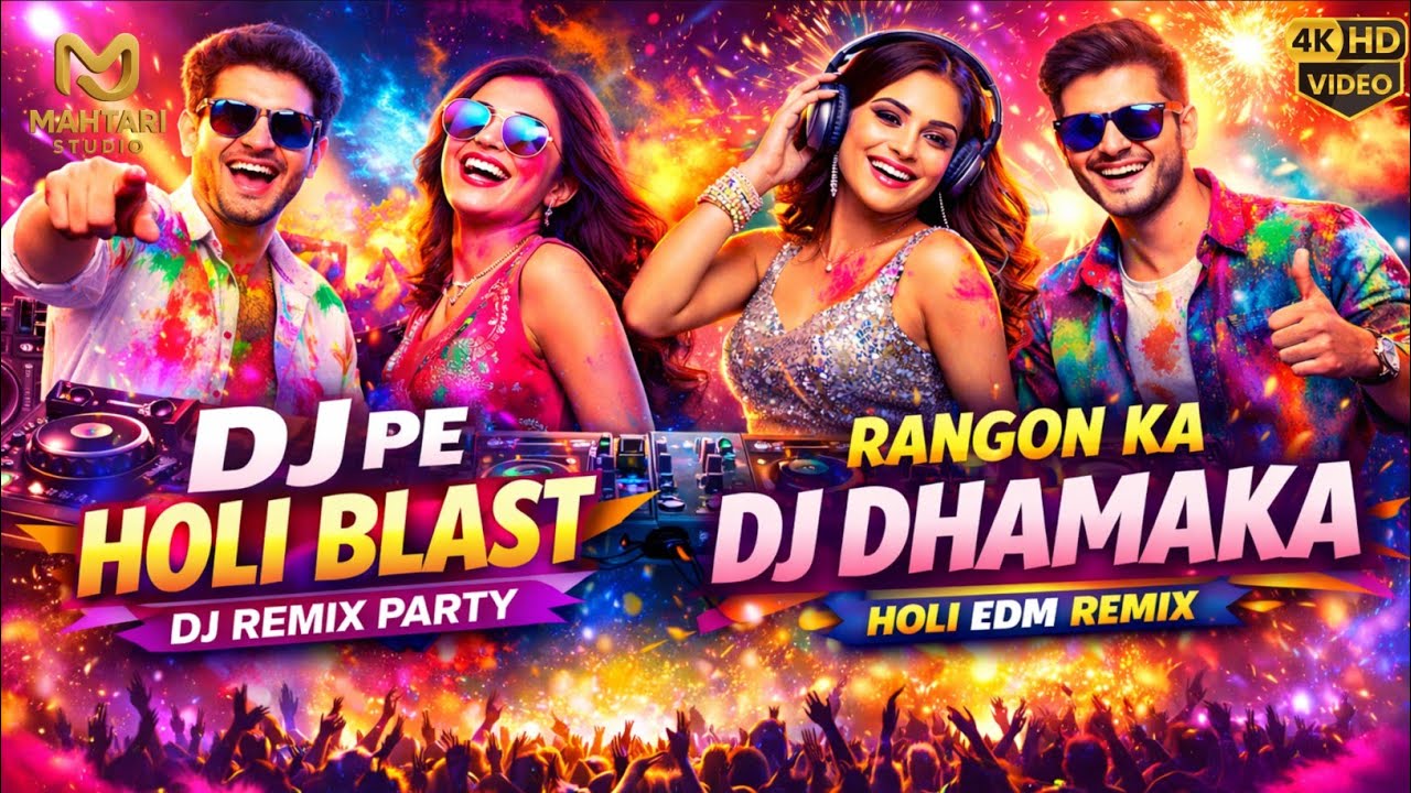 DJ Pe Holi Blast | Rangon Ka DJ Dhamaka | Holi DJ Remix 2026 | Nonstop Holi Party Mashup | EDM Dance
