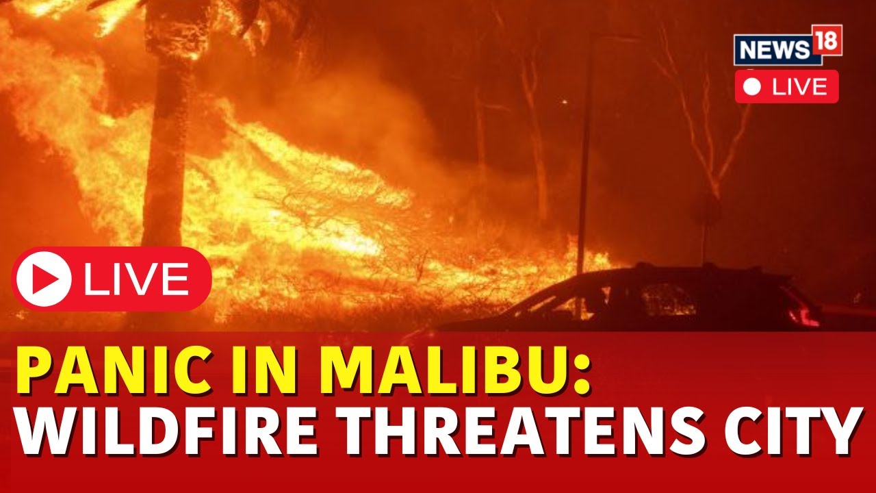 Malibu Fire LIVE | Panic at Pepperdine University in Malibu as Wildfires Threaten City | N18G
