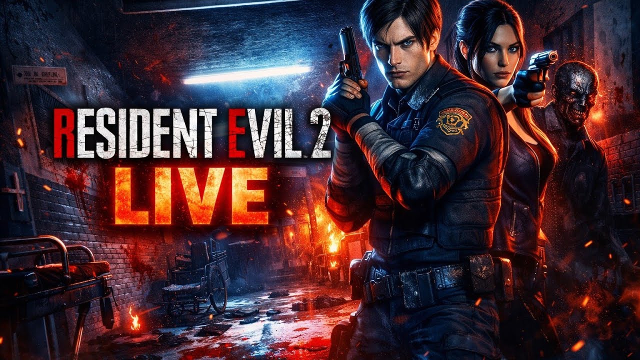 🔴 LIVE – Resident Evil 2 Remake Gameplay | Surviving Raccoon City Zombies 🧟‍♂️