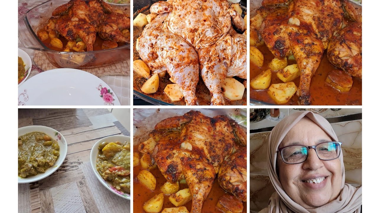 متوقعتش غيجي لذيذ بهاد درجة 😘صينية دجاج وبطاطا مشوي في فران بتتبلة خطيرة مع قشاوش بدغميرة🇲🇦💯