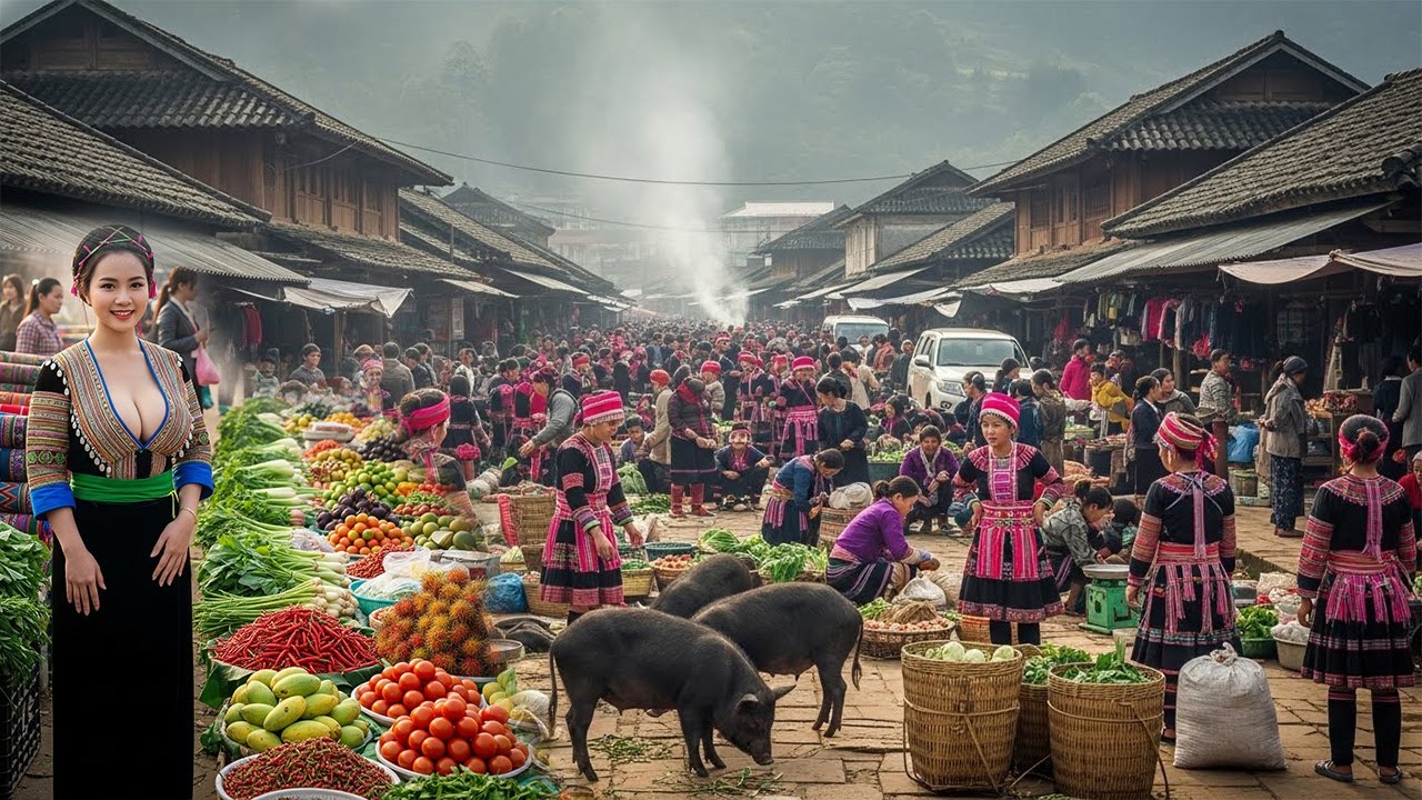 chợ phiên số 1 vùng cao tây bắc ngày mưa gió giá lạnh