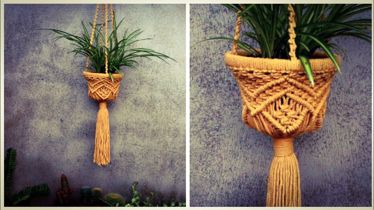 Day 11 - DIY Easy Macrame Plant Hanger #11 - 30 Day Challenge by TNARTNCRAFTS