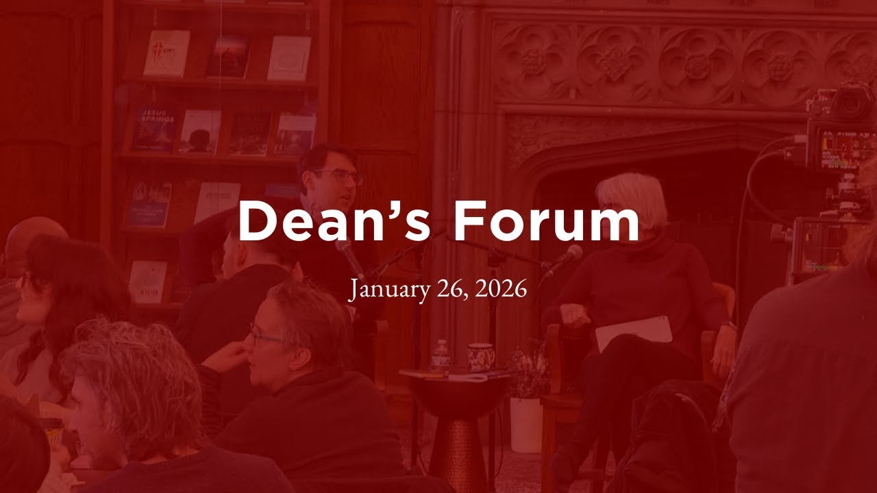 “Jesus Springs”: Divinity School Dean’s Forum Feat. Professors William Schultz And Margaret Mitchell