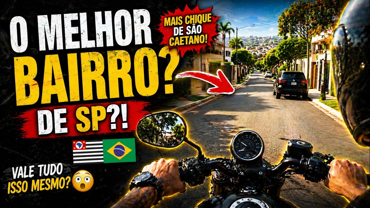 Como é o Melhor Bairro de São Caetano? | Rolê de Moto 🇧🇷