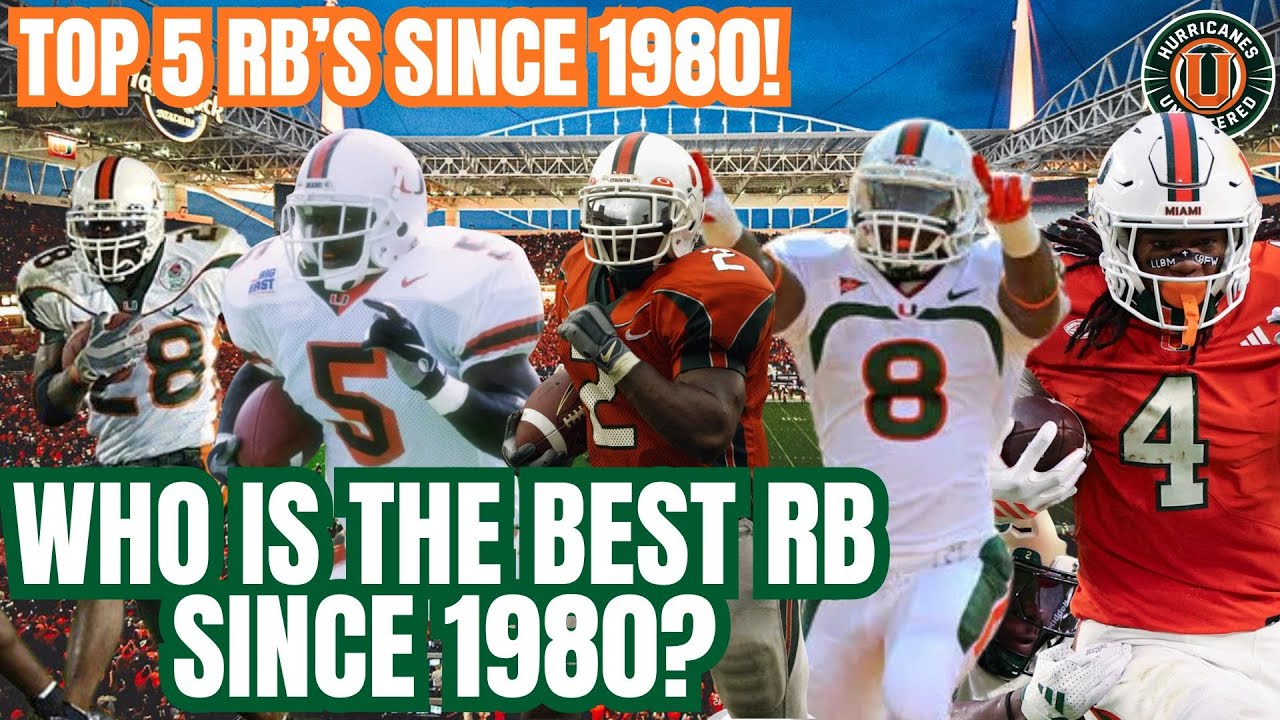 Top 5 RBs Since 1980 for Miami Hurricanes | Where do Edgerrin James, Duke Johnson & McGahee Land?