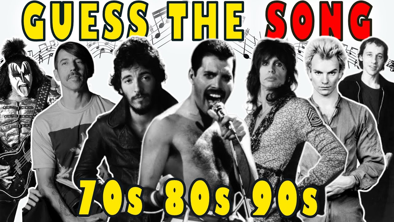 Guess the Song 70s, 80s, 90s Rock Songs 🎶 Rock Songs Music Quiz